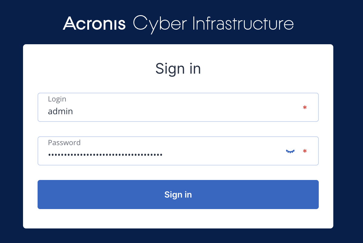 Acronis Login