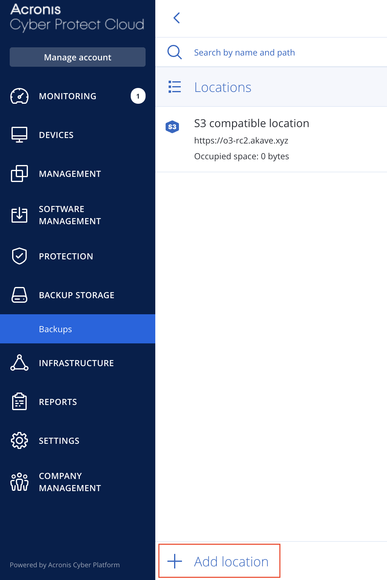Acronis Menu