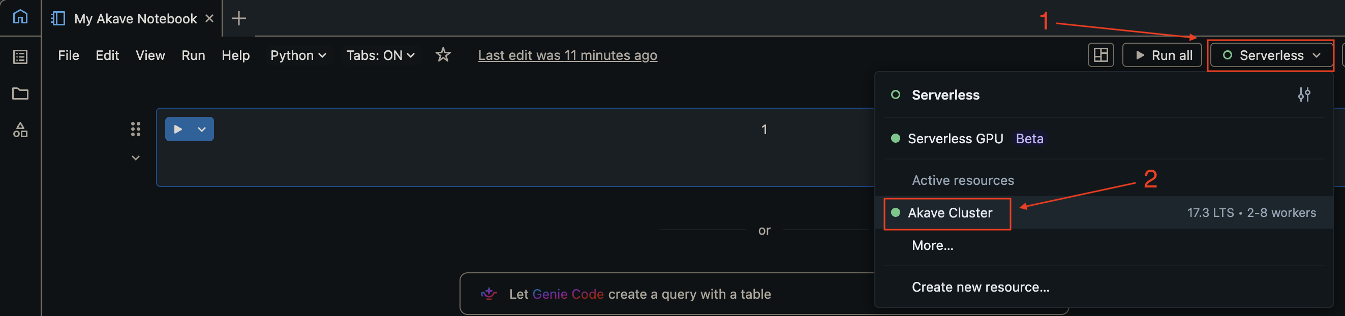Databricks Attach Cluster