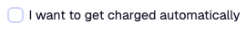 Automatic charge disabled