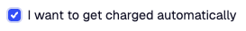 Automatic charge enabled