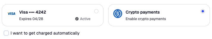 Saved payment methods