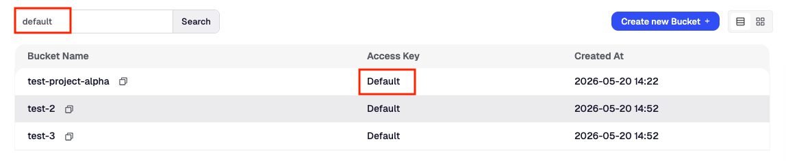 Search by access key